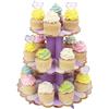 MengH-SHOP Espositore per cupcake a 3 livelli, in cartone, supporto per torta per bambini e feste di compleanno a tema