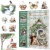 LuminCross Adesivi Scrapbooking 50 Fogli, Oltre 400 Motivi, Stickers Vintage Aesthetic per Bullet Journal e Journaling, Sticker Book per Agenda e Diario, Adesivi Fiori, Farfalle e Case Stile Giardino Verde