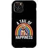 Yorkshire Terrier Puppy Lover PS Custodia per iPhone 11 Pro A Tail of Happiness, cane Yorkshire Terrier, stile retrò, arcobaleno
