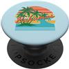 Bahamas Palm Wave Co Bahamas Vacanza Retro Tramonto Spiaggia Tropicale Palme PopSockets PopGrip Adesivo