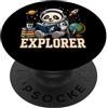 Panda Explorer Space Study Animal Art Panda Explorer Spazio Studio Animale Grafica PopSockets PopGrip Adesivo