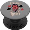 Vintage 1950s Pinup Rockabilly Dress Clo Rockabilly Feeling Lucky Devil Dadi 50s Retro Vintage Casino PopSockets PopGrip Adesivo
