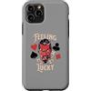 Vintage 1950s Pinup Rockabilly Dress Clo Custodia per iPhone 11 Pro Rockabilly Feeling Lucky Devil Dadi 50s Retro Vintage Casino