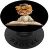 Student Reader Teacher Theme Library Gra Cute Girl Open Book Reading Book Lover Graphic Occhiali rotondi PopSockets PopGrip Adesivo