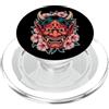 TOKYO WAVES Oni Mask Designs Yokai Oni - Maschera da diavolo giapponese con fiori di ciliegio PopSockets PopGrip per MagSafe