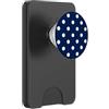 SELFE TEES Supporto per telefono, supporto per telefono, blu navy a pois PopSockets PopWallet per MagSafe