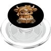 Bookworm Teacher Theme Library Reader Gr Bambino Mucca Libro Aperto Lettura Animale Amante Grafica Vitello Rotondo PopSockets PopGrip per MagSafe