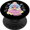 Kawaii Whimsical Farm Bird Face Graphics Carino Pollo Inverno Ritratto Uccello Amante Grafica Blu Past PopSockets PopGrip Adesivo