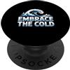 Cold Water Plunge Ice Bath Therapy Swimm Abbraccia la terapia del bagno di ghiaccio a immersione fredda per il nuoto invernale PopSockets PopGrip Adesivo