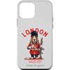 Dogs & Coffee Designs Custodia per iPhone 12 mini Simpatico Basset Hound-Hund London KING'S GUARD England Bandiera UK