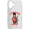 Dogs & Coffee Designs Custodia per iPhone 17 Simpatico Basset Hound-Hund London KING'S GUARD England Bandiera UK