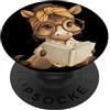 Bookworm Teacher Theme Library Reader Gr Baby Horse Piccolo Libro Lettura Grafica Ritratto Grande Occhiali PopSockets PopGrip Adesivo