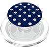 SELFE TEES Supporto per telefono, supporto per telefono, blu navy a pois PopSockets PopGrip per MagSafe