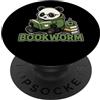 Panda Bookworm Reader Animal Graphics Panda Bookworm Carino Lettura Animale Grafica PopSockets PopGrip Adesivo