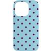 Preposh Custodia per iPhone 14 Pro Estetica vintage Boho a pois viola scuro