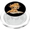 Bookworm Teacher Theme Library Reader Gr Baby Lizard Libro Aperto Lettura Rettile Grafica Ritratto Rotondo PopSockets PopGrip per MagSafe