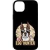 Boston Terrier Puppy Lover PS Custodia per iPhone 14 Plus Easter Bunny Boston Terrier Egg Hunter, amante dei cani