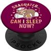 Funny Lazy Girl Graduation Sloth Class o Pigro Ragazza Bradipo Laureato Posso Dormire Ora Liceo College PopSockets PopGrip Adesivo