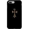 LUKE GALLERY Custodia per iPhone 7 Plus/8 Plus The rhombus Shine Pave Diamonds Gold Cross