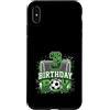 Kids Football Soccer Birthday Boy Appare Custodia per iPhone XS Max Rete da calcio per 3° compleanno, 3 anni, tema calcio