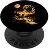 Funny Portuguese Water Dog Lover Gifts & Cane da acqua portoghese che ulula alla luna PopSockets PopGrip Adesivo