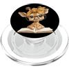 Bookworm Teacher Theme Library Reader Gr Baby Giraffe Libro Aperto Lettura Animale Amante Grafico Ritr PopSockets PopGrip per MagSafe