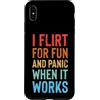 Flirtare Appuntamenti Ansioso Panico Tim Custodia per iPhone XS Max I Flirt For Fun And Panic When It Works