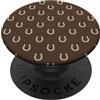 DAGUE ONE Horseshoe Pattern - Minimal Western Seamless Design PopSockets PopGrip Adesivo