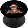 Christmas Xmas Santa Claus Santa Christm Orsacchiotto con fiocchi di neve in X-Mas PopSockets PopGrip Adesivo