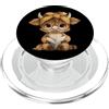 Bookworm Teacher Theme Library Reader Gr Baby Mucca Piccolo Libro Lettura Animali Amante Grafica Vitello Rotondo PopSockets PopGrip per MagSafe