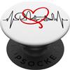 Città di Londra disegni e regali Skyline di Londra battito cardiaco bandiera cuore amo London PopSockets PopGrip Adesivo