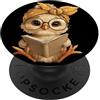 Teacher Student Reader Library Feathered Bambino Pulcino Piccolo Libro Lettura Bookworm Uccello Ritratto Grafi PopSockets PopGrip Adesivo