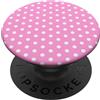 Preposh Rosa Bianco Polka Dot Boho Vintage Estetica Punteggiata PopSockets PopGrip Adesivo