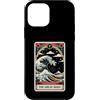 The Great Wave Off Kanagawa Tarot Design Custodia per iPhone 12 mini Tarocchi giapponesi retrò La grande onda fuori Kanagawa di notte