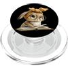 Teacher Student Reader Library Bookworm Coniglietto aperto lettura libro animale amante grafico ritratto coniglio PopSockets PopGrip per MagSafe