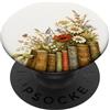 Books Reader Accessories & Gifts For Boo Bookworm, Tema del libro, Floreale, Libro, Lettura PopSockets PopGrip Adesivo