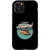 Vintage Clothing Store Custodia per iPhone 11 Pro Florida Miami Vintage Sport Car Retro Tramonto Palme