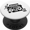 Nostalgia Throwback Vintage Cassette Rad Retro 80s 90s Boom-box Vintage Cassette Player Graphic Tee PopSockets PopGrip Adesivo