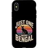 Bengal Cat Lover Cats Custodia per iPhone X/XS Just One More Bengala Funny Bengala Cat Lover