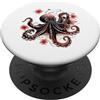 Aqua Bloom Creations Intricato disegno floreale di polpo vita marina PopSockets PopGrip Adesivo