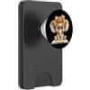 Teacher Student Reader Library Bookworm Baby Elephant Libro Aperto Lettura Animali Amante Grafica Grande PopSockets PopWallet per MagSafe