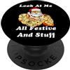 Swole Tattooed Santa Claus Daddy Funny X Look At Me All Festive And Stuff Swole Tatuato Babbo Natale PopSockets PopGrip Adesivo