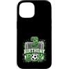 Kids Football Soccer Birthday Boy Appare Custodia per iPhone 15 Rete da calcio per 3° compleanno, 3 anni, tema calcio