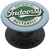 Antisocial & Introverts Gifts Men Women Spilla retrò vintage introverso Indoorsy Antisociale Farfalla PopSockets PopGrip Adesivo