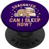 Funny Lazy Girl Graduation Sloth Class o Pigro Ragazza Bradipo Laureato Posso Dormire Ora Liceo College PopSockets PopGrip Adesivo