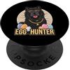 Chow Chow Puppy Lover PS Easter Bunny Black Chow Chow Egg Hunter Dog Lover PopSockets PopGrip Adesivo