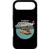 Vintage Clothing Store Custodia per iPhone Air Florida Miami Vintage Sport Car Retro Tramonto Palme