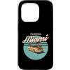 Vintage Clothing Store Custodia per iPhone 15 Pro Florida Miami Vintage Sport Car Retro Tramonto Palme