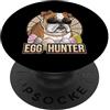 English Bulldog Puppy Lover PS Easter Bunny, Bulldog inglese, cacciatore di uova, amante dei cani PopSockets PopGrip Adesivo