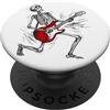 Skeleton Banging Scheletro Chitarrista Rock Band Heavy Musica Scheletri Grafica PopSockets PopGrip Adesivo